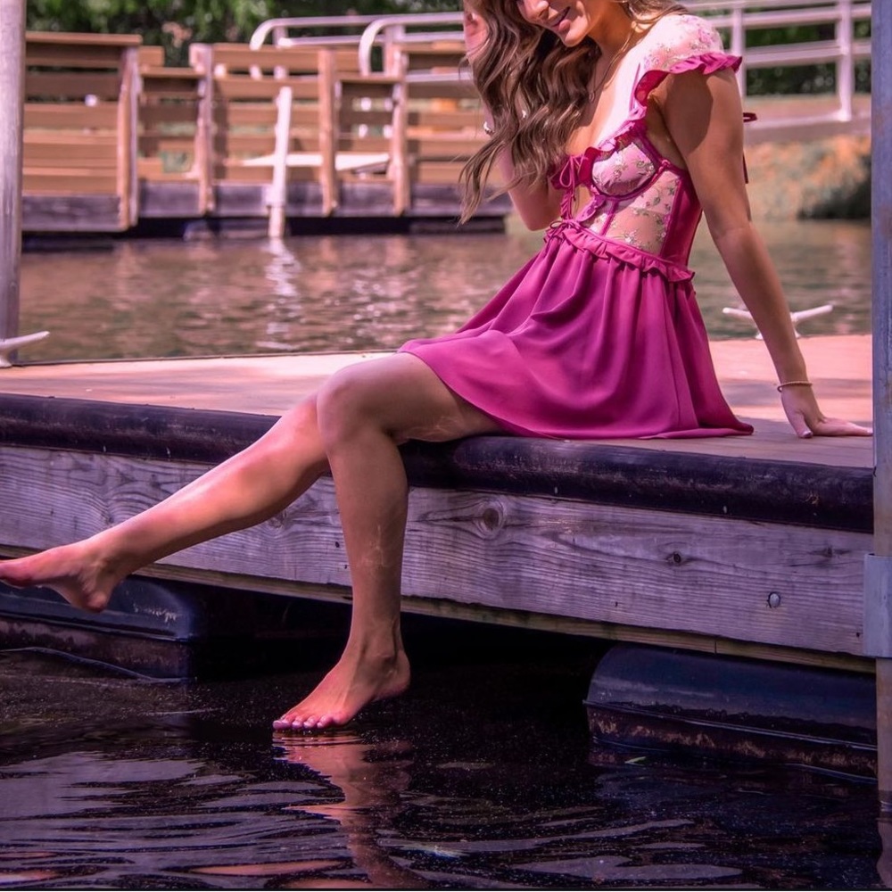 FOR LOVE & LEMONS Camila Sleeved Slip Dress - Picture 3 of 16